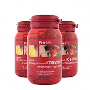 [프로라이프] 유기농 달맞이꽃종자유 함유 로즈힙200캡슐 3개