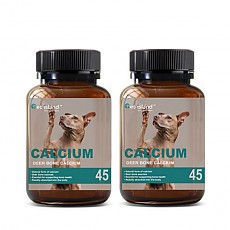 [펫 아일랜드] 독 칼슘 (휴먼 그레이드/강아지 영양제) DEER BONE 45캡슐 2개